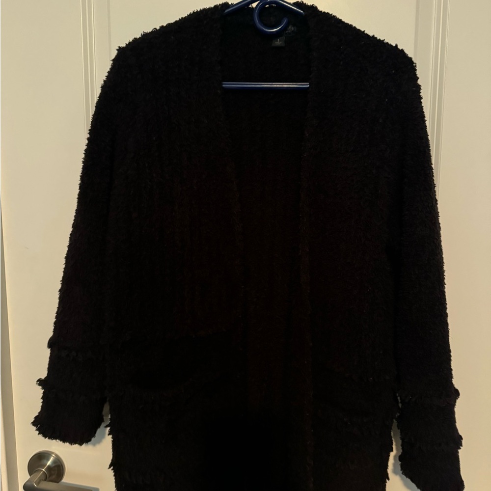 Barefoot Dreams Black Cardigan Sweater with Pockets